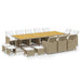 Set mobilier de exterior cu perne, 15 piese, bej, poliratan - WALTI WALTI