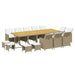 Set mobilier de exterior cu perne, 15 piese, bej, poliratan - WALTI WALTI