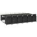 Set mobilier de exterior cu perne, 13 piese, negru, poliratan - WALTI WALTI