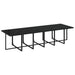 Set mobilier de exterior cu perne, 13 piese, negru, poliratan - WALTI WALTI