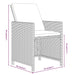 Set mobilier de exterior cu perne, 13 piese, negru, poliratan - WALTI WALTI