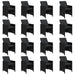 Set mobilier de exterior cu perne, 17 piese, negru, poliratan - WALTI WALTI