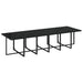 Set mobilier de exterior cu perne, 17 piese, negru, poliratan - WALTI WALTI