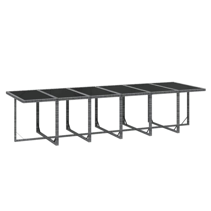 Set mobilier de grădină cu perne, 13 piese, gri, poliratan - WALTI WALTI