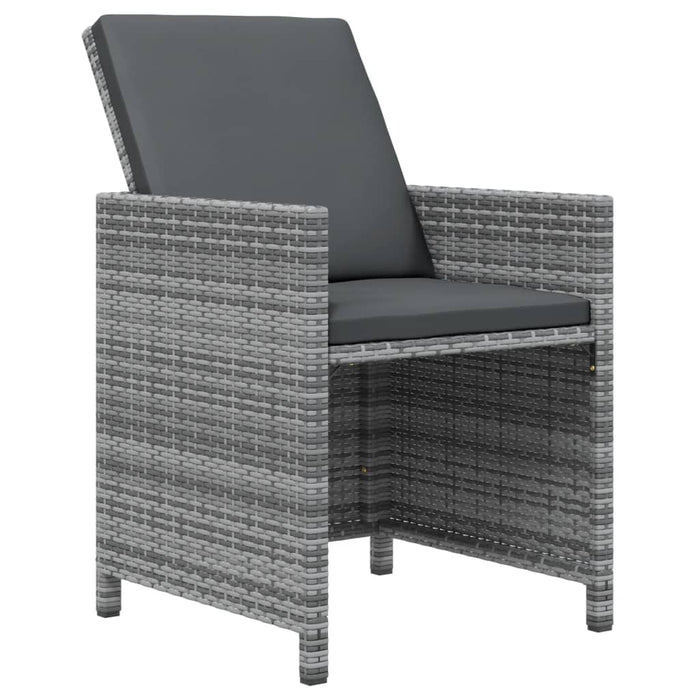 Set mobilier de grădină cu perne, 17 piese, gri, poliratan - WALTI WALTI