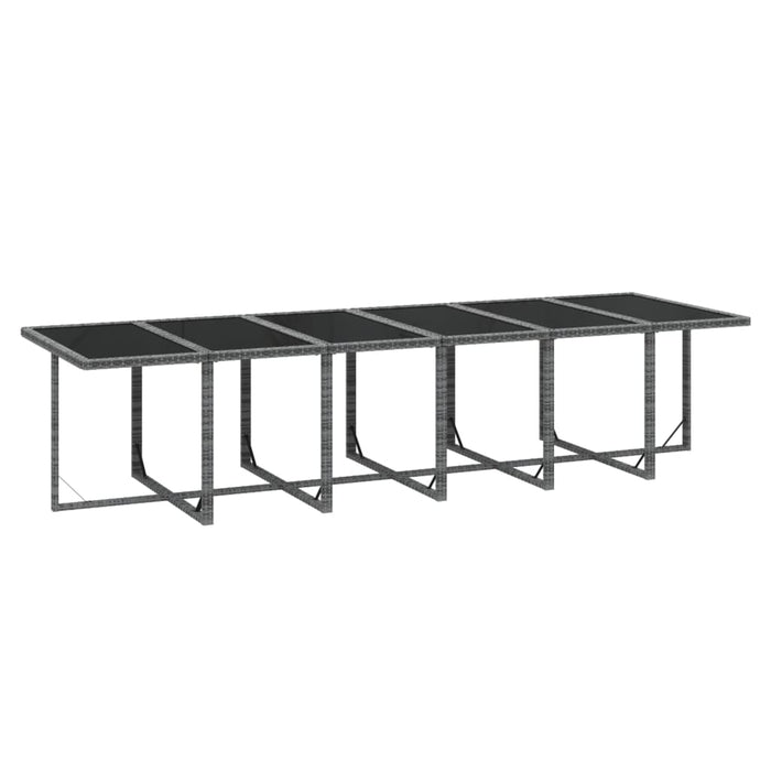 Set mobilier de grădină cu perne, 17 piese, gri, poliratan - WALTI WALTI