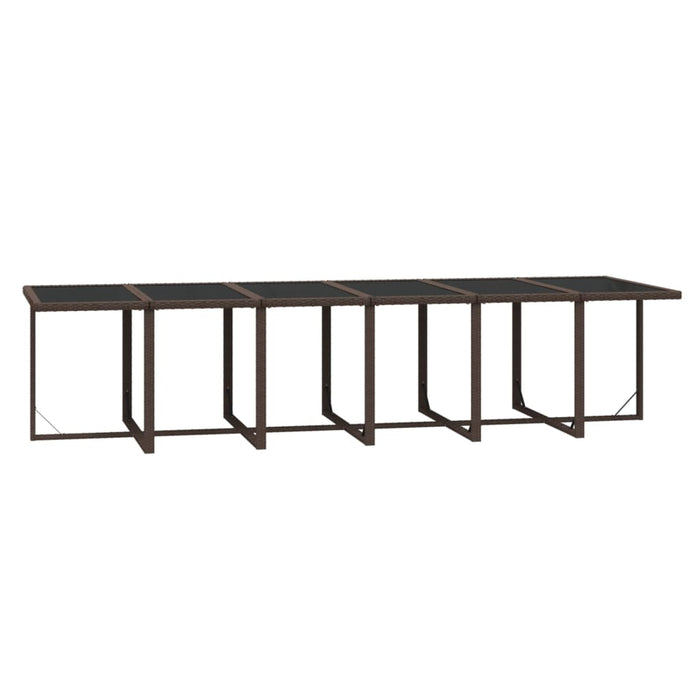 Set mobilier de grădină cu perne, 17 piese, negru, poliratan - WALTI WALTI