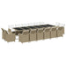 Set mobilier de exterior cu perne, 17 piese, bej, poliratan - WALTI WALTI