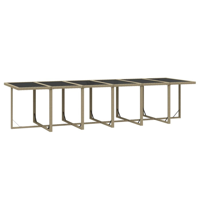 Set mobilier de exterior cu perne, 17 piese, bej, poliratan - WALTI WALTI