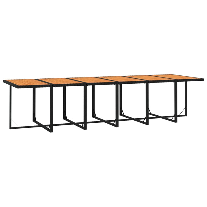 Set mobilier de exterior cu perne, 13 piese, negru, poliratan - WALTI WALTI