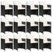 Set mobilier de exterior cu perne, 13 piese, negru, poliratan - WALTI WALTI