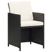 Set mobilier de exterior cu perne, 13 piese, negru, poliratan - WALTI WALTI