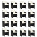 Set mobilier de exterior cu perne, 17 piese, negru, poliratan - WALTI WALTI