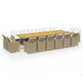 Set mobilier de exterior cu perne, 17 piese, bej, poliratan - WALTI WALTI
