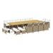Set mobilier de exterior cu perne, 17 piese, bej, poliratan - WALTI WALTI