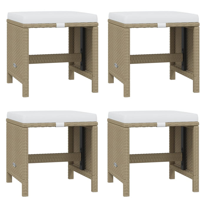 Set mobilier de exterior cu perne, 17 piese, bej, poliratan - WALTI WALTI