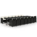 Set mobilier de exterior cu perne, 15 piese, negru, poliratan - WALTI WALTI