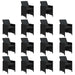 Set mobilier de exterior cu perne, 15 piese, negru, poliratan - WALTI WALTI