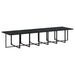 Set mobilier de exterior cu perne, 15 piese, negru, poliratan - WALTI WALTI