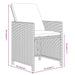 Set mobilier de exterior cu perne, 15 piese, negru, poliratan - WALTI WALTI