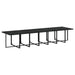 Set mobilier de grădină cu perne, 19 piese, negru, poliratan - WALTI WALTI