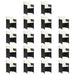 Set mobilier de grădină cu perne, 19 piese, negru, poliratan - WALTI WALTI