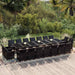 Set mobilier de grădină cu perne, 19 piese, negru, poliratan - WALTI WALTI