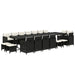 Set mobilier de grădină cu perne, 19 piese, negru, poliratan - WALTI WALTI