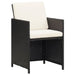 Set mobilier de grădină cu perne, 19 piese, negru, poliratan - WALTI WALTI