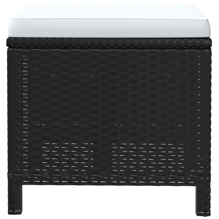 Set mobilier de grădină cu perne, 19 piese, negru, poliratan - WALTI WALTI