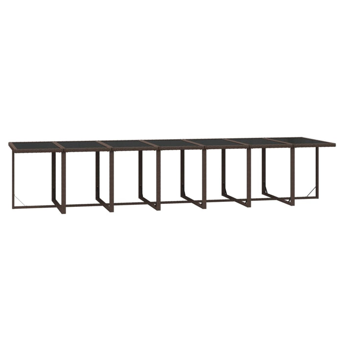 Set mobilier de grădină cu perne, 19 piese, maro, poliratan - WALTI WALTI