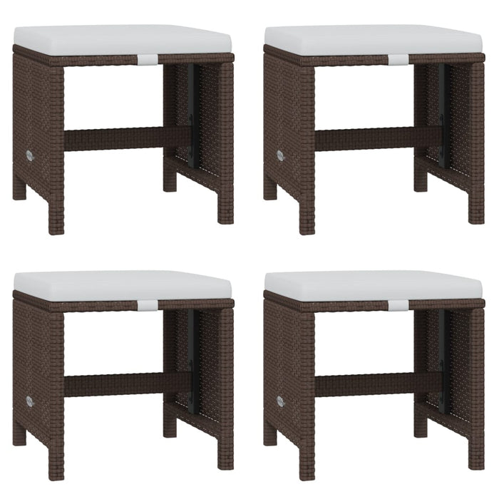 Set mobilier de grădină cu perne, 19 piese, maro, poliratan - WALTI WALTI