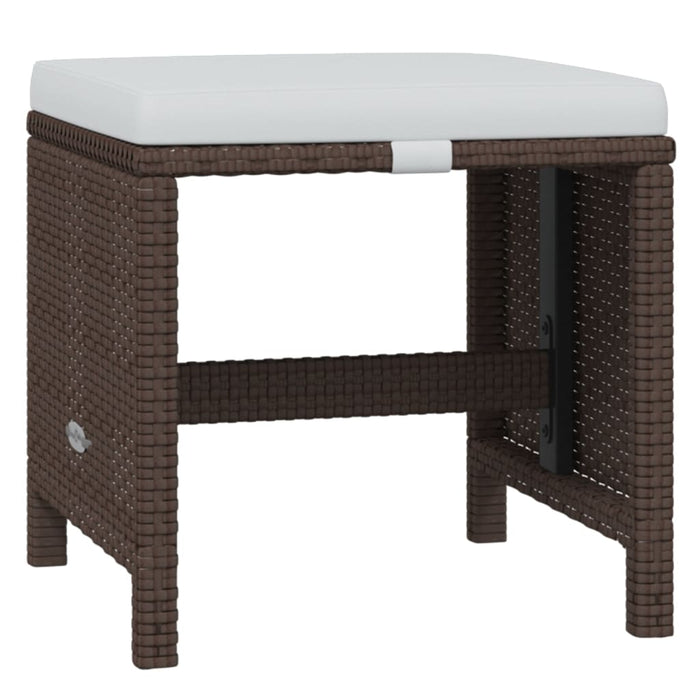 Set mobilier de grădină cu perne, 19 piese, maro, poliratan - WALTI WALTI