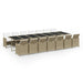 Set mobilier de exterior cu perne, 15 piese, bej, poliratan - WALTI WALTI