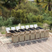 Set mobilier de exterior cu perne, 15 piese, bej, poliratan - WALTI WALTI