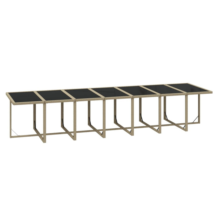 Set mobilier de grădină cu perne, 19 piese, bej, poliratan - WALTI WALTI