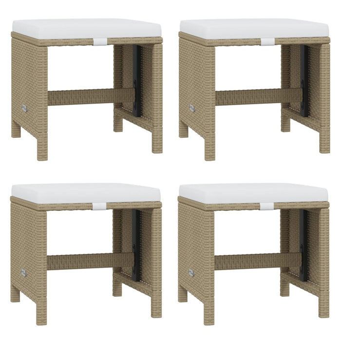 Set mobilier de grădină cu perne, 19 piese, bej, poliratan - WALTI WALTI