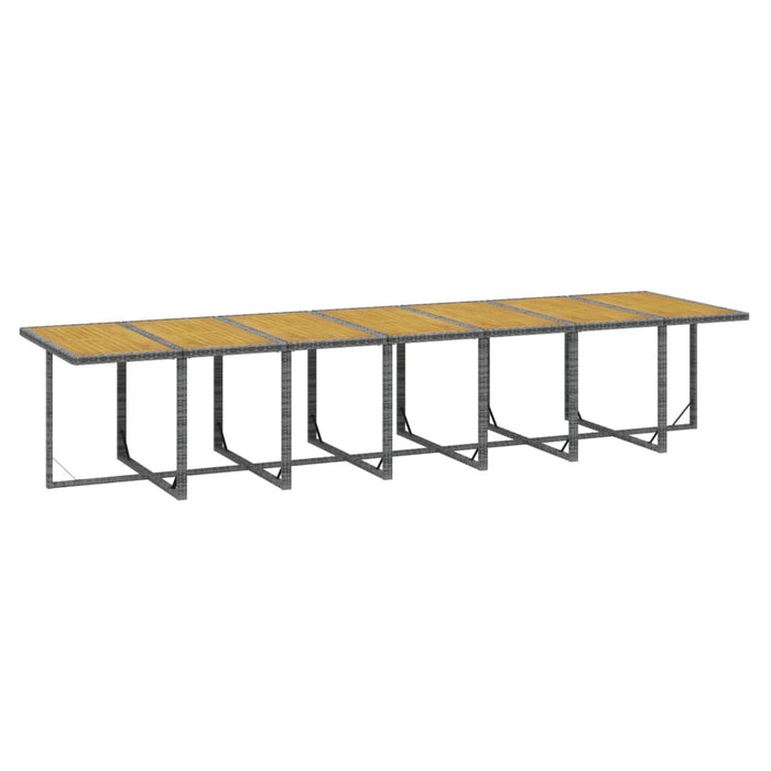 Set mobilier de grădină cu perne, 19 piese, gri, poliratan - WALTI WALTI