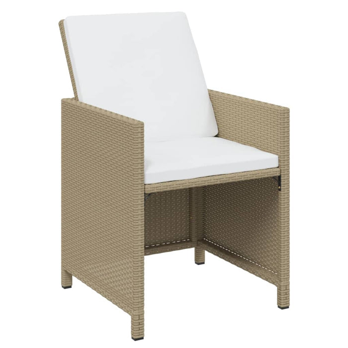 Set mobilier de grădină cu perne, 15 piese, bej, poliratan WALTI