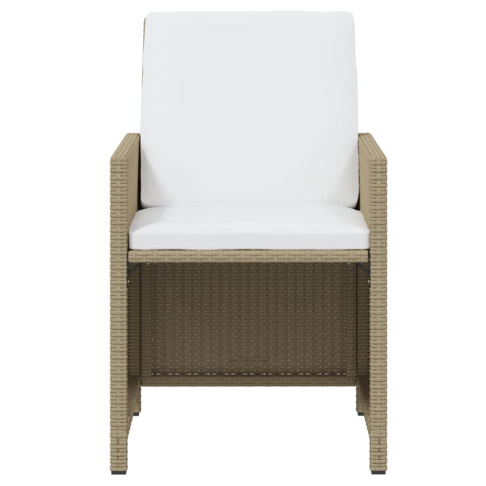 Set mobilier de grădină cu perne, 15 piese, bej, poliratan WALTI