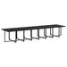 Set mobilier de grădină cu perne, 17 piese, negru, poliratan - WALTI WALTI