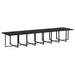 Set mobilier de grădină cu perne, 21 piese, negru, poliratan - WALTI WALTI