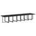 Set mobilier de grădină cu perne, 21 piese, negru, poliratan - WALTI WALTI
