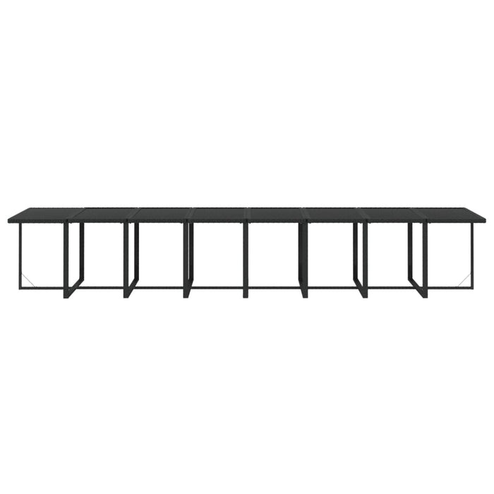Set mobilier de grădină cu perne, 21 piese, negru, poliratan - WALTI WALTI