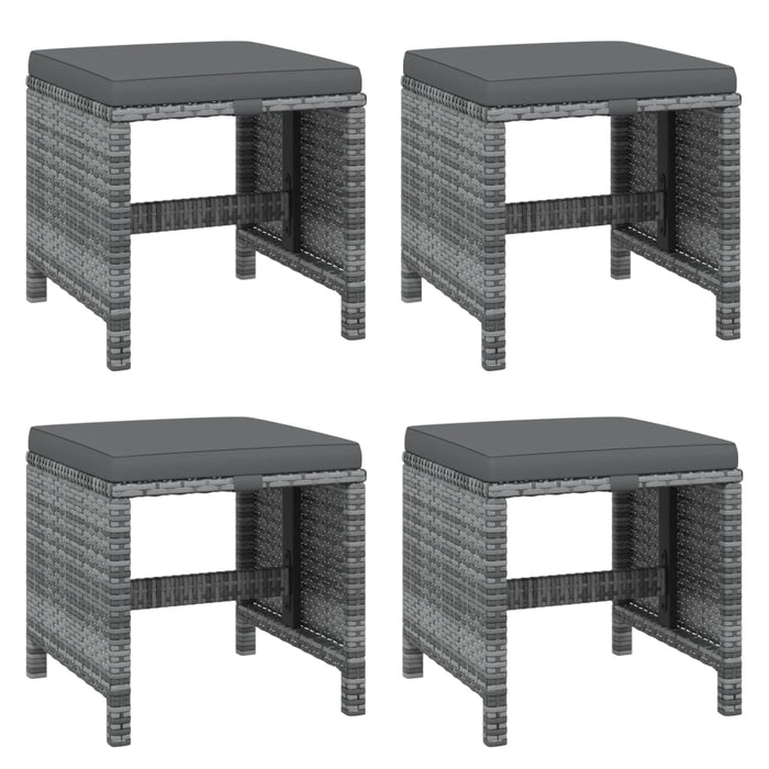 Set mobilier de grădină cu perne, 21 piese, gri, poliratan - WALTI WALTI