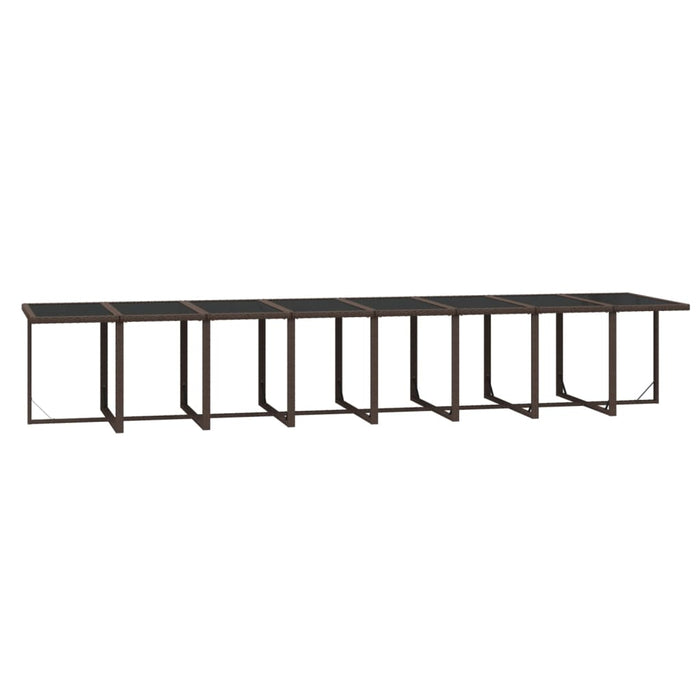 Set mobilier de grădină cu perne, 21 piese, maro, poliratan - WALTI WALTI