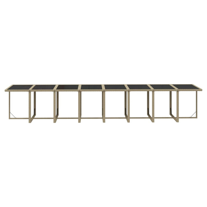 Set mobilier de grădină cu perne, 21 piese, bej, poliratan - WALTI WALTI