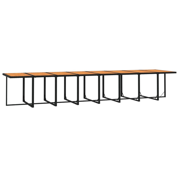 Set mobilier de grădină cu perne, 21 piese, negru, poliratan - WALTI WALTI