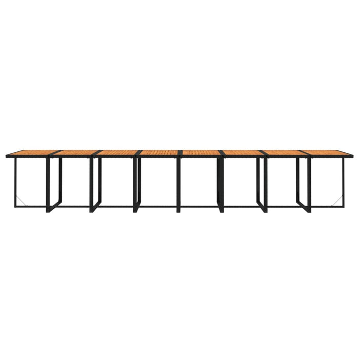 Set mobilier de grădină cu perne, 21 piese, negru, poliratan WALTI