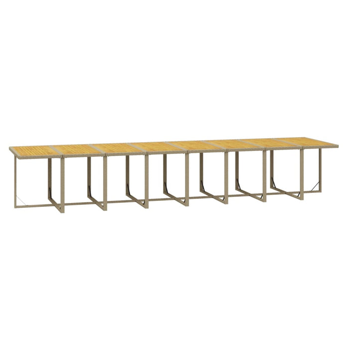 Set mobilier de grădină cu perne, 17 piese, bej, poliratan - WALTI WALTI